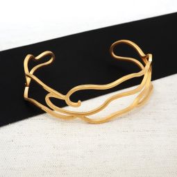 Contemporary Gold Cuff Bracelet
